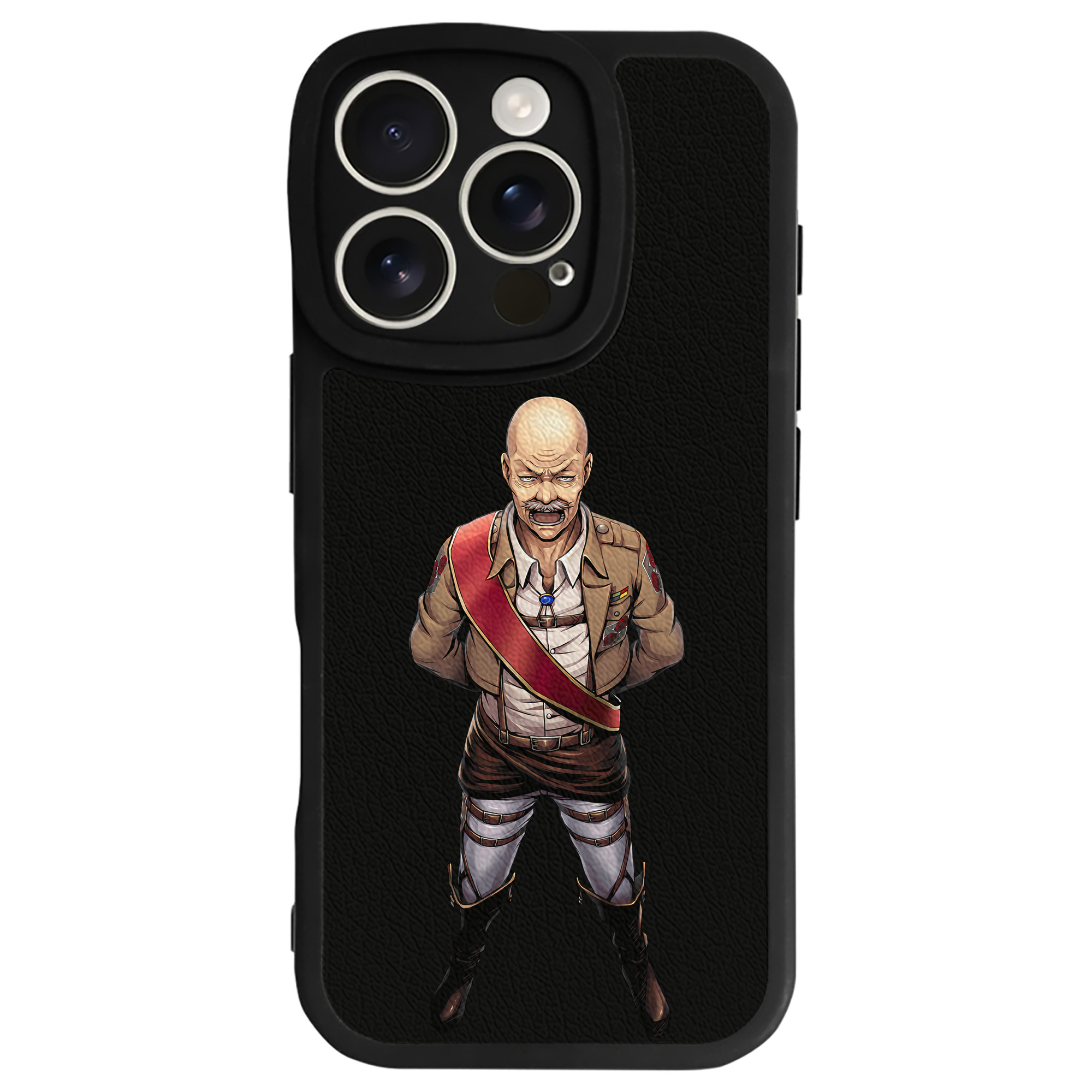 （画像用） 進撃の巨人 ドット·ピクシス Attack on Titan Dot Pixis 【iPhone 16シリーズ対応】シリコンスマホケース（レザー調） 材質：シリコン